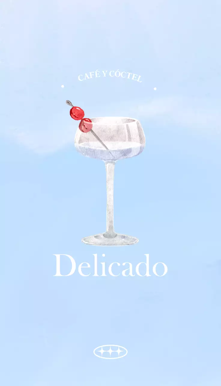 Brillante tarjeta de visita de cafetería en azul claro y blanco