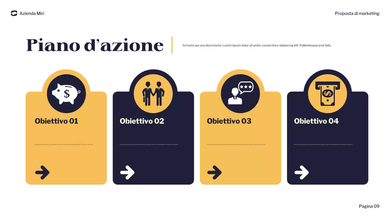 documento di marketing moderno della marina militare