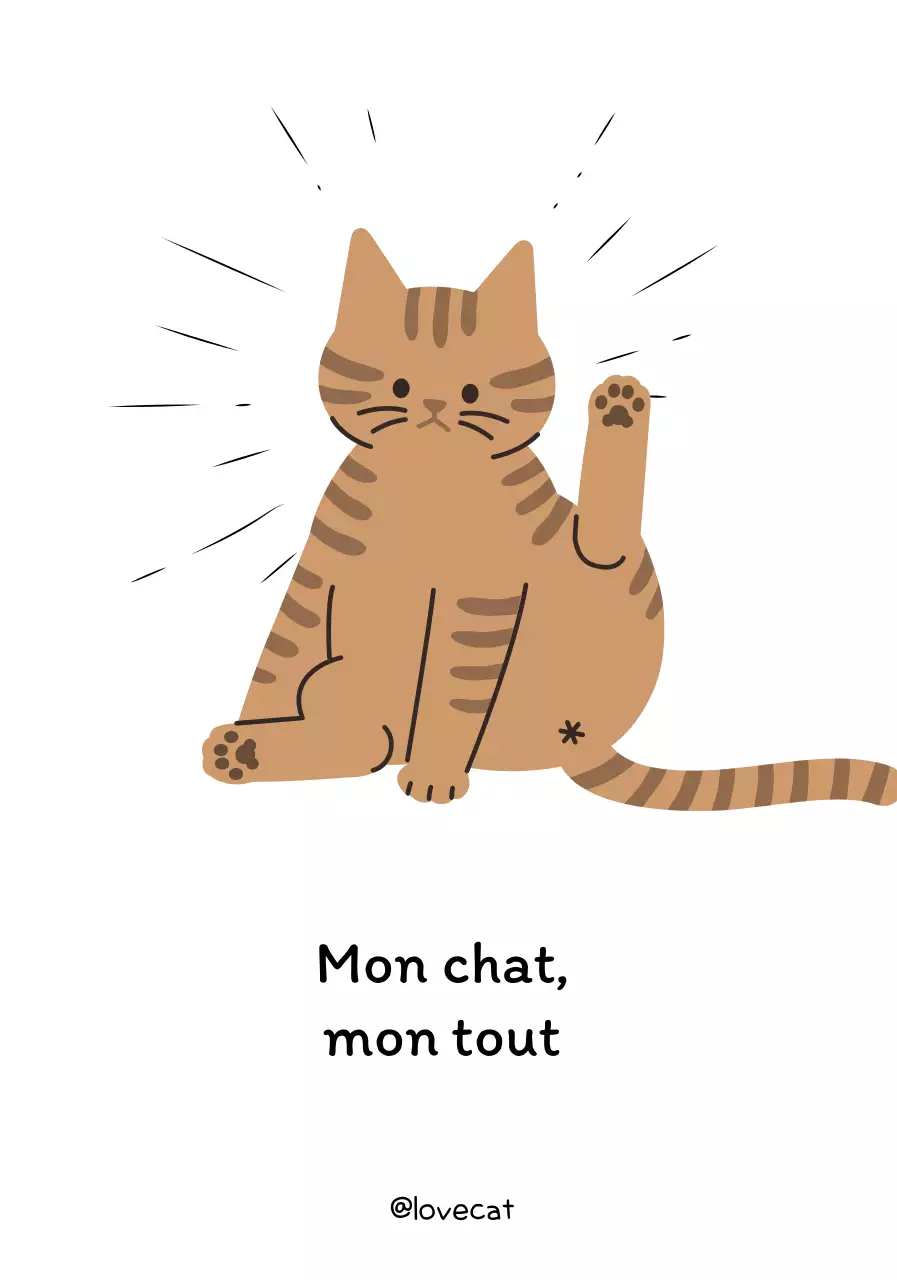 Police mignonne et illustration de chat