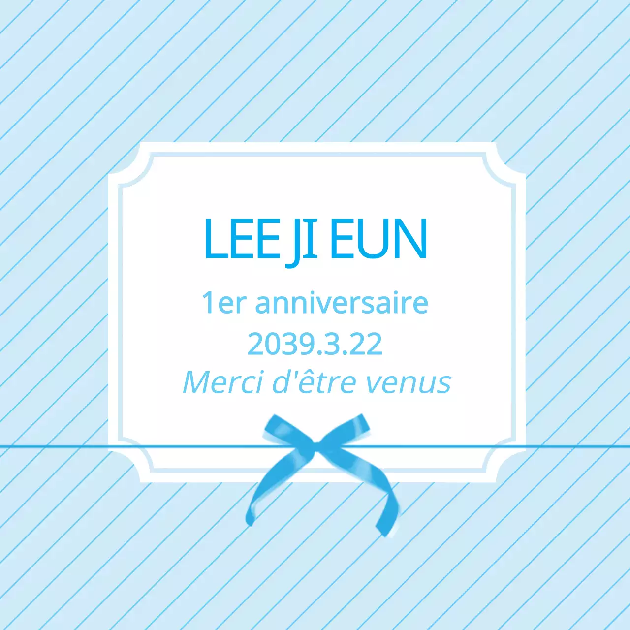 Première fête d'anniversaire