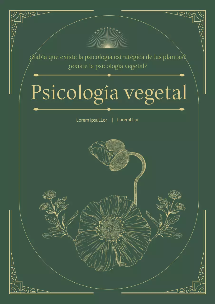 Información botánica en un concepto verde y a lápiz