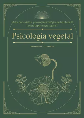 Información botánica en un concepto verde y a lápiz