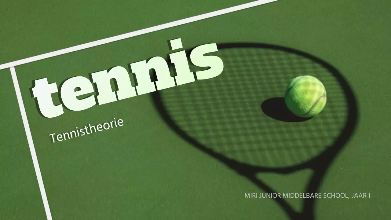 Groen en Blauw Sport Fundamentals Theorie Uitgelegd Middelbare School Presentatie