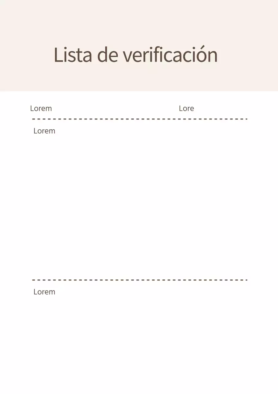 Póster con diseño sencillo de lista de control en color beige