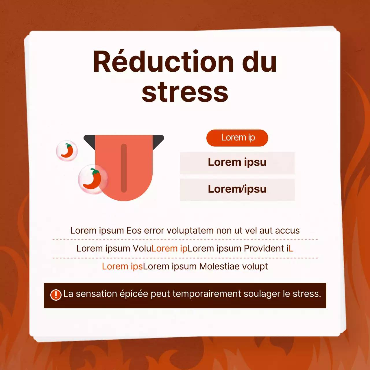 Carte rouge épicée - design des nouvelles