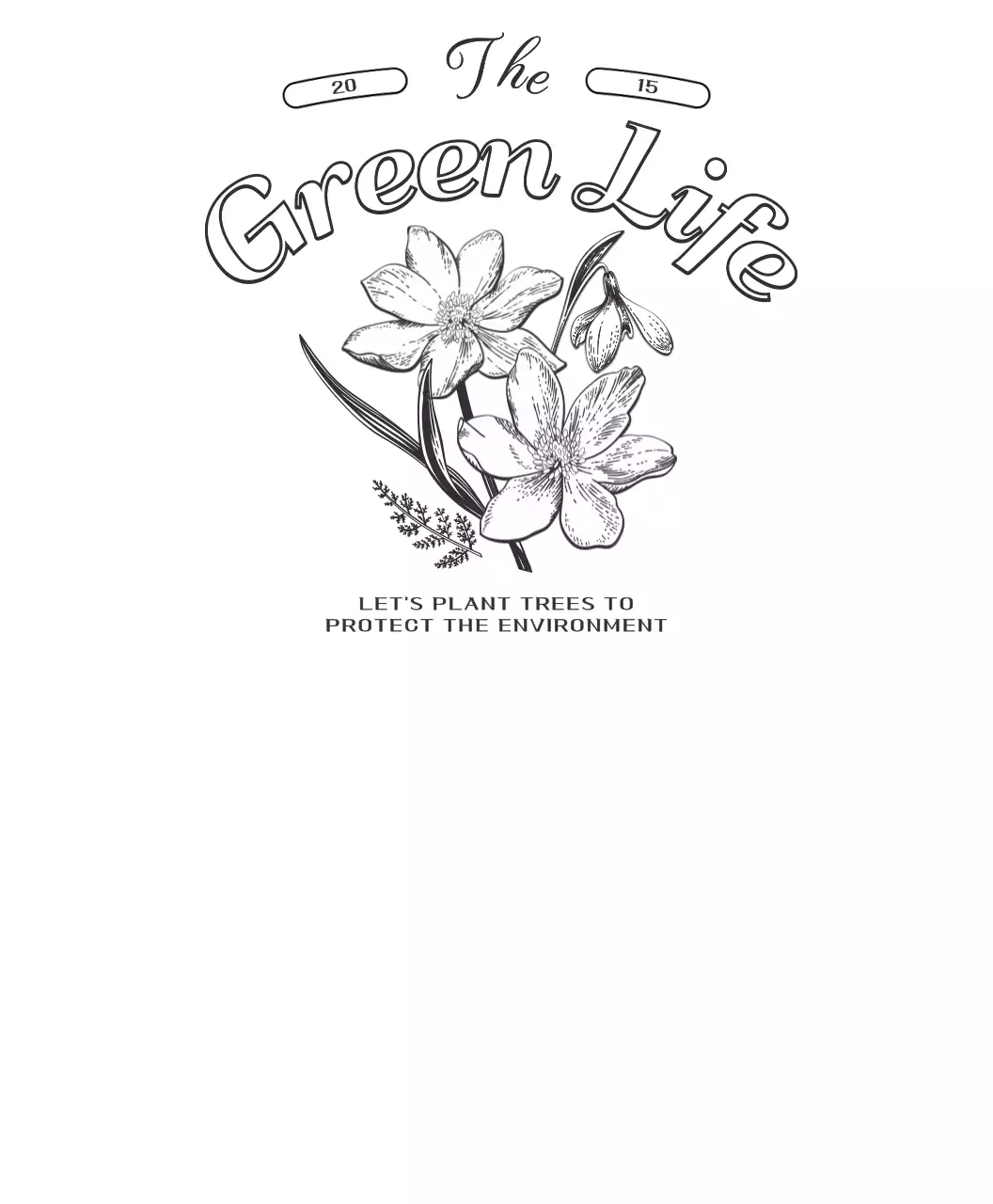 情緒的なボタニカルイラストレイアウトスタイルのパーソナルグッズ