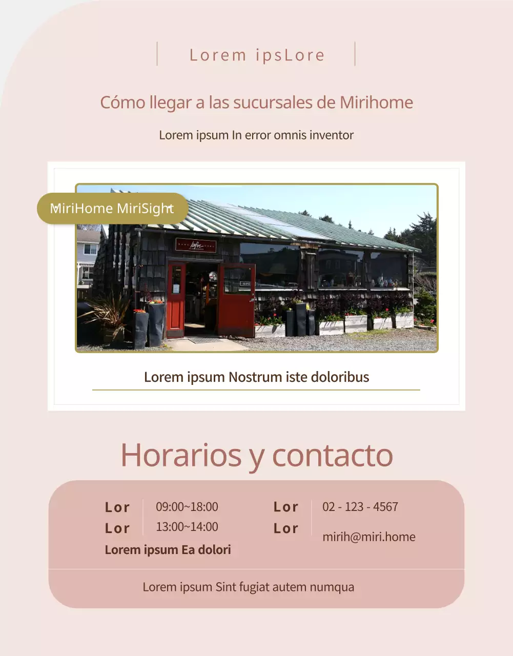 Promueva una reparación de muebles cálida y lujosa en rosa pastel (página de detalles)