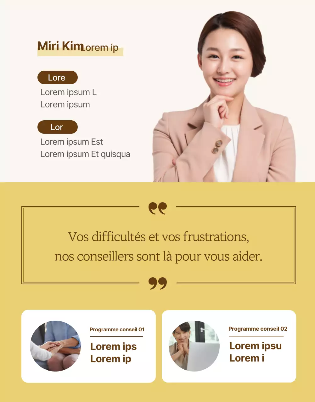 Conseils psychologiques détaillés dans des couleurs douces