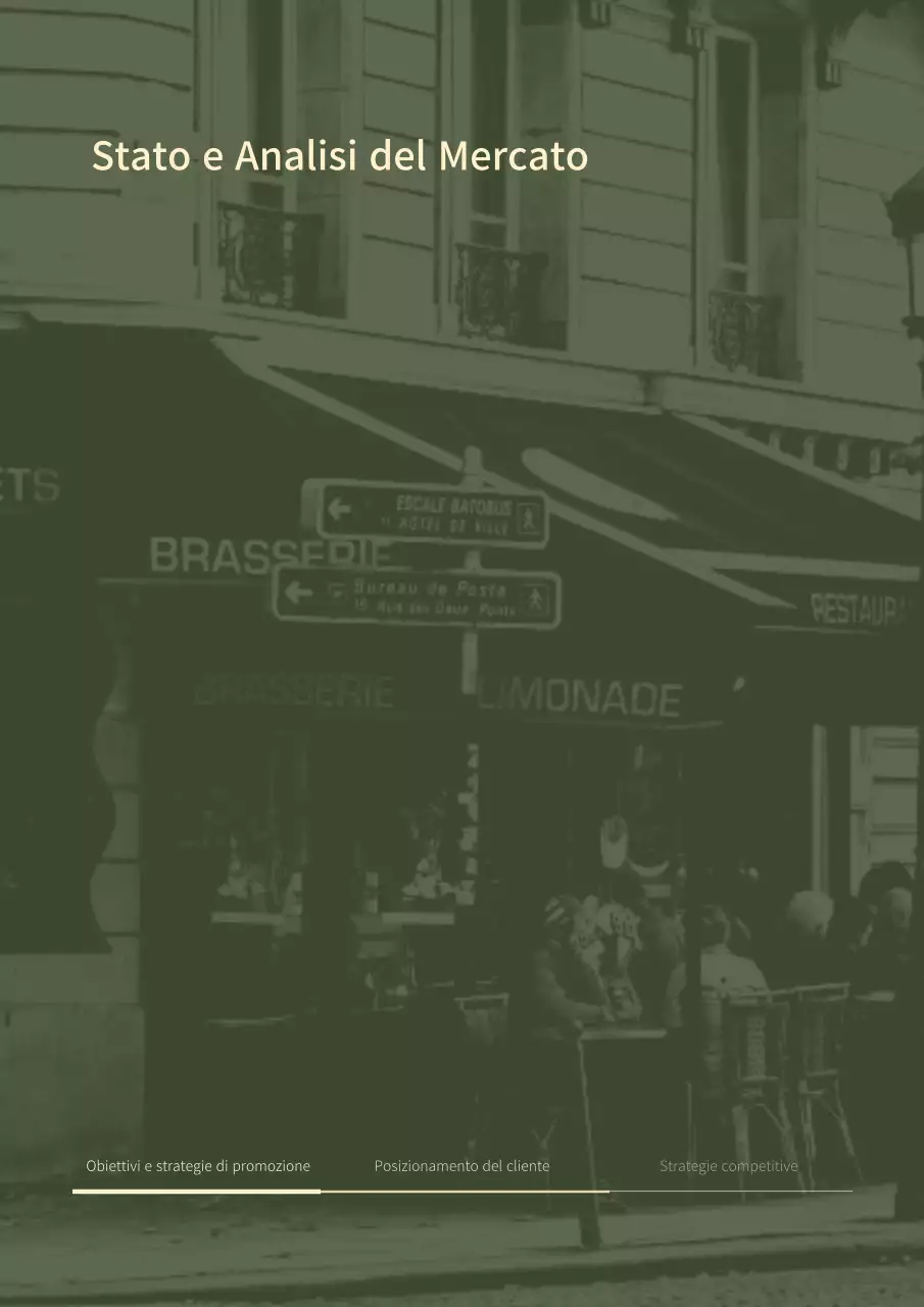 Piano aziendale di concetto diagonale semplice in verde