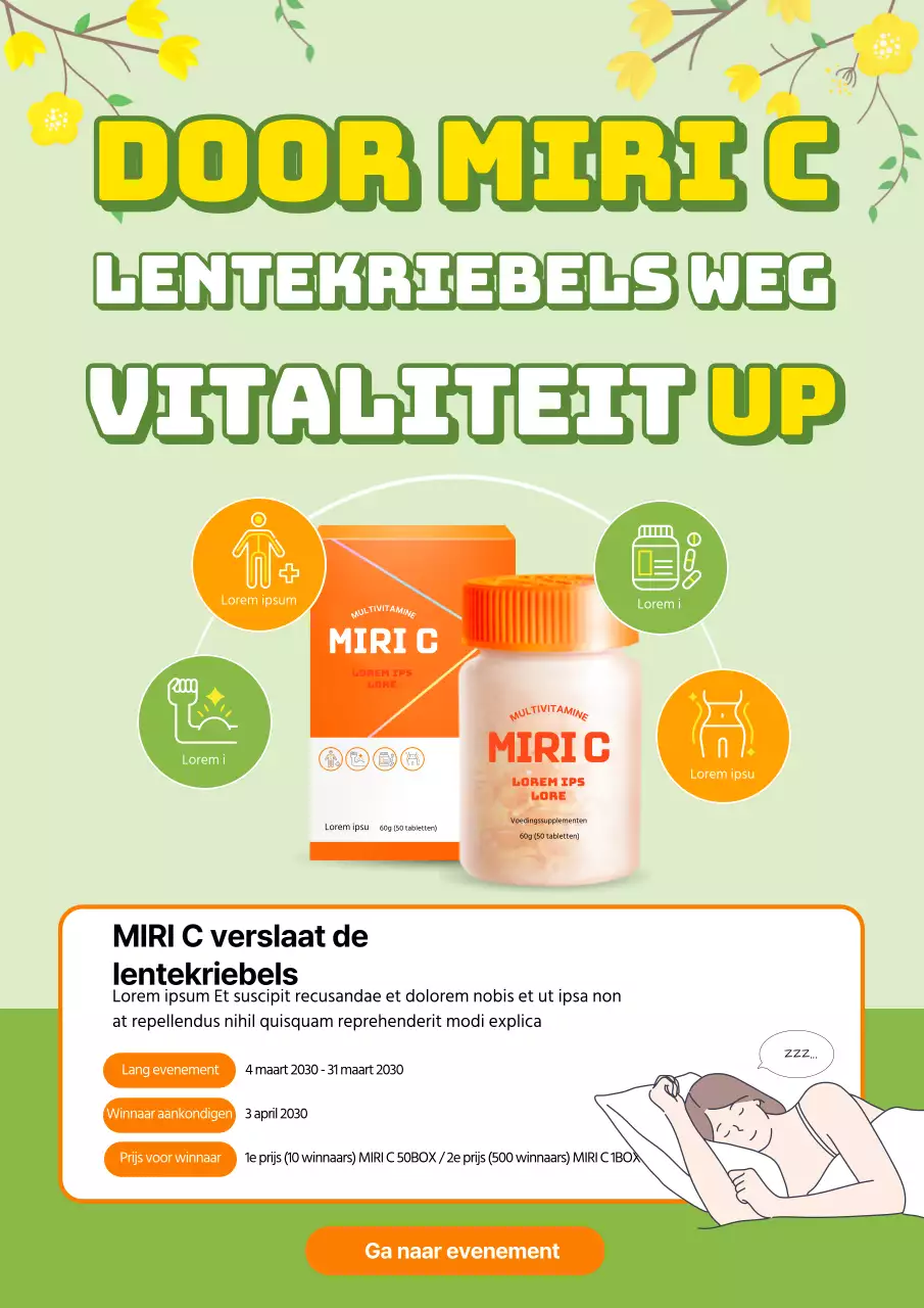 Verse voorjaarskoortsvitaminen in chartreuse en oranje geneesmiddelen