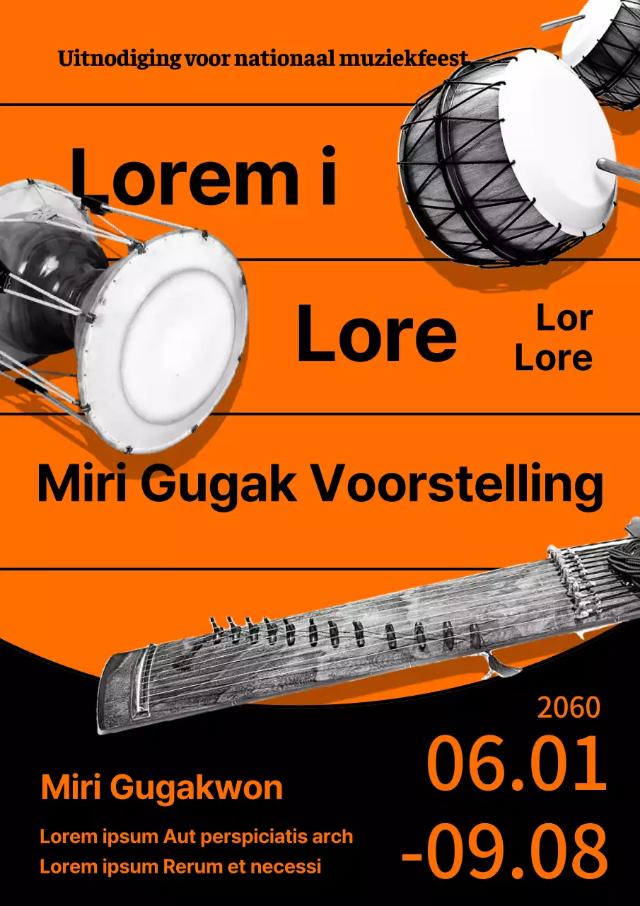 Gids voor klassieke optredens in oranje en zwart