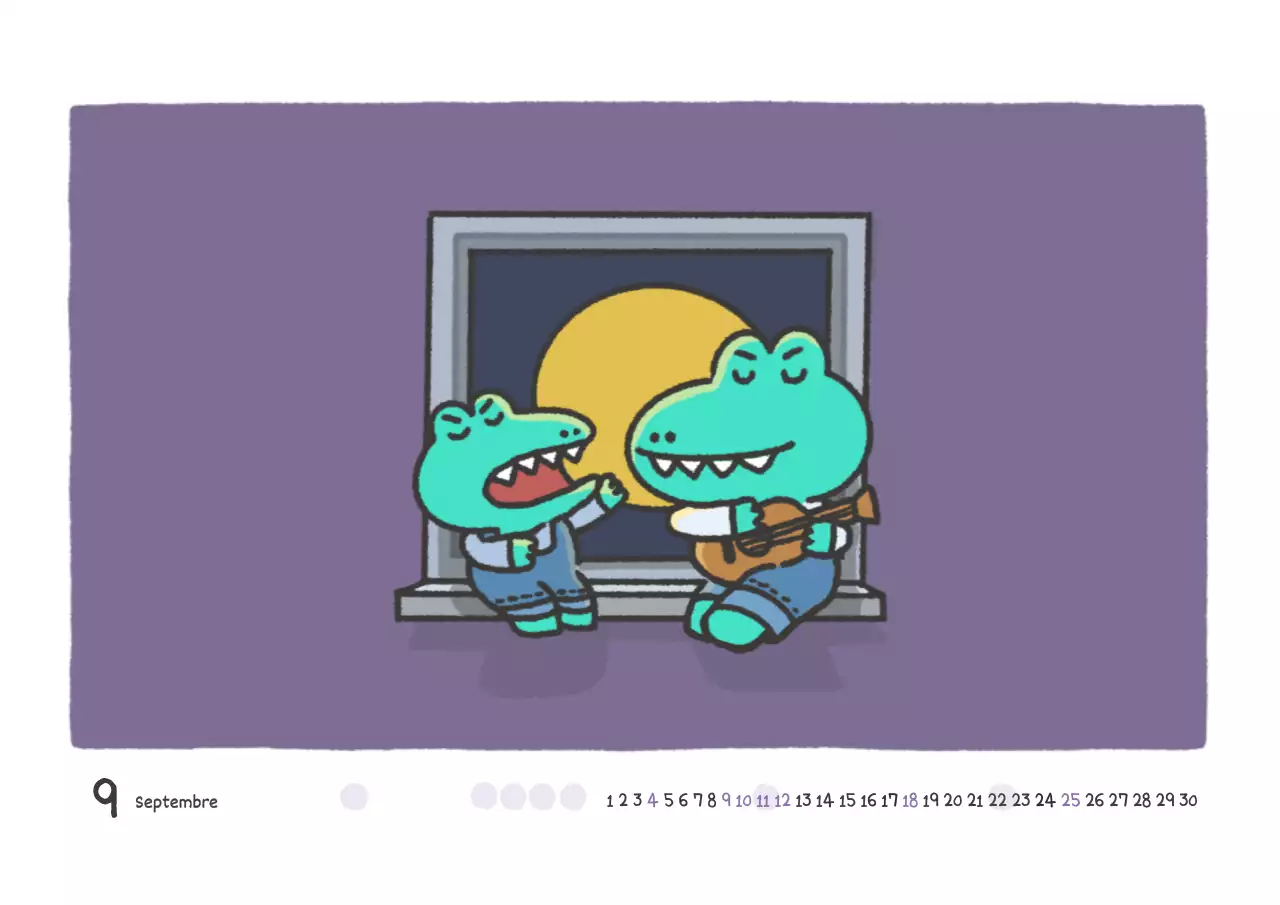 Calendrier Ago septembre 2022