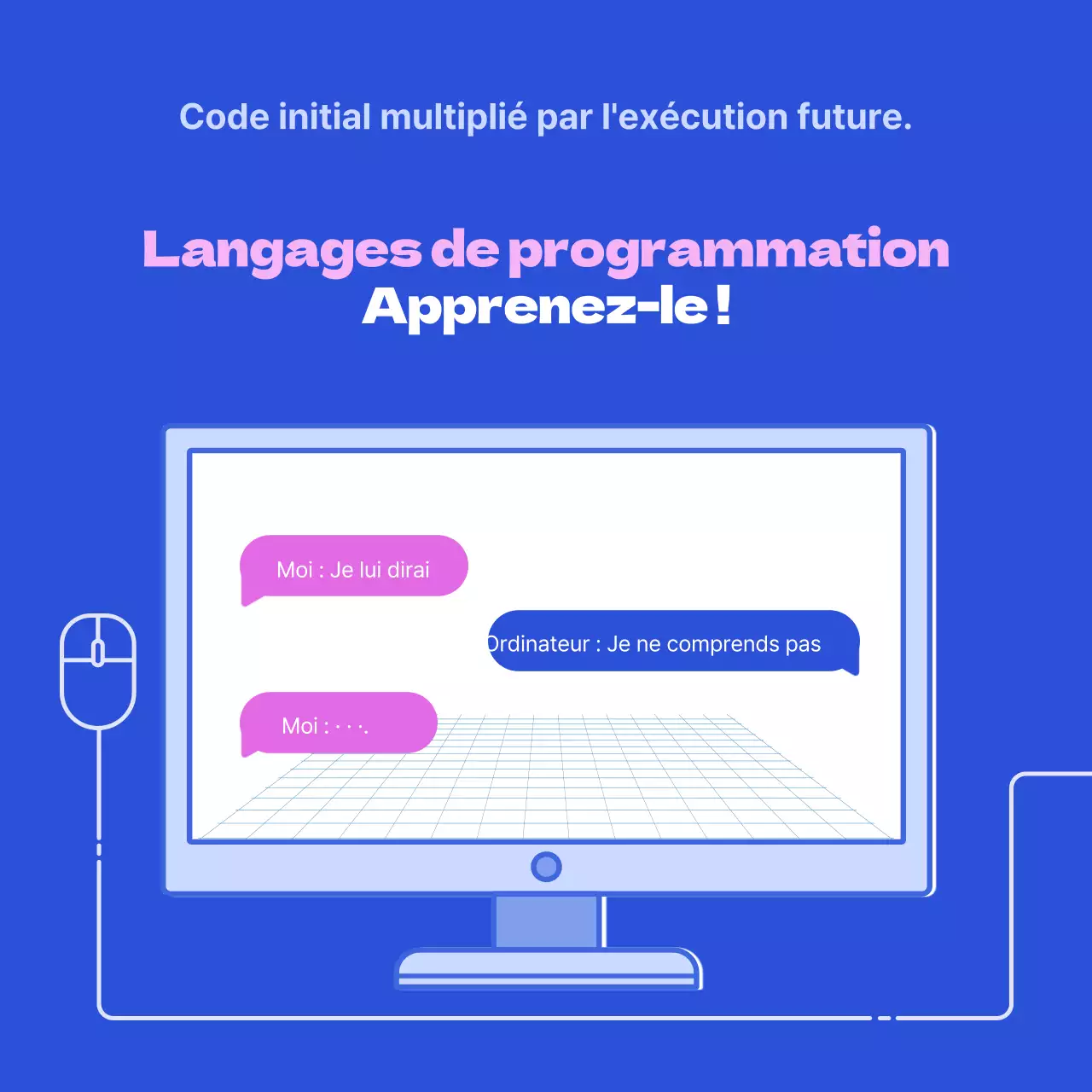 Explorer les langages de programmation à forte saturation en bleu et en rose