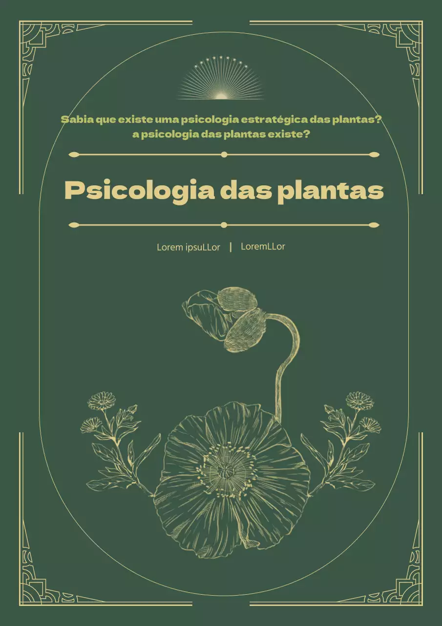 Informações botânicas num conceito verde e a lápis