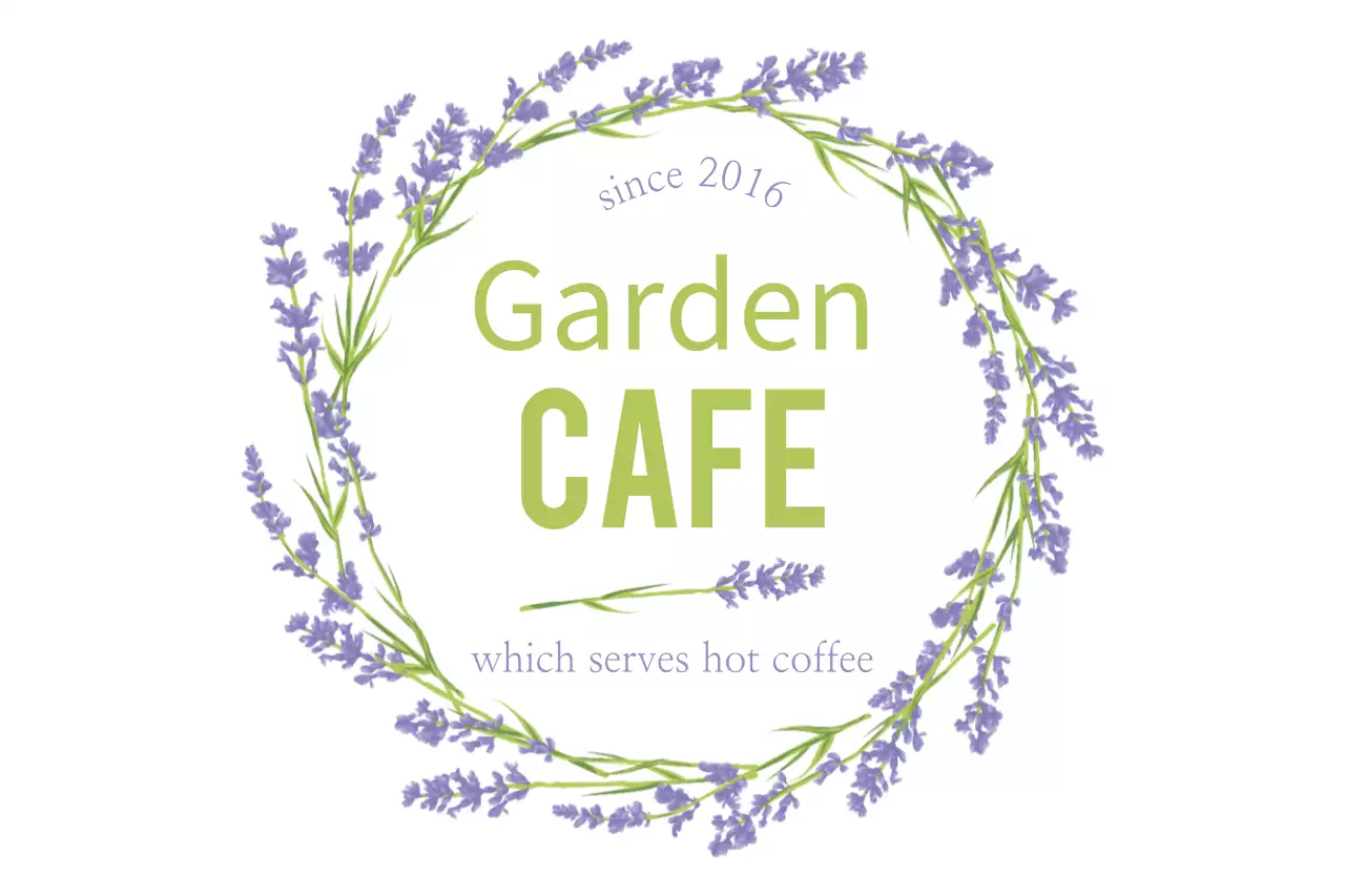 ラベンダー 上品 カフェ ロゴ ファンシーバナー
