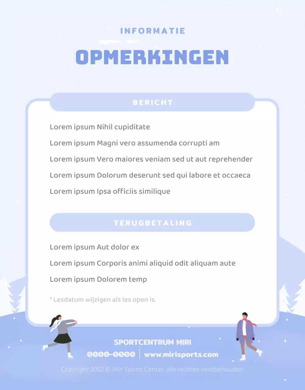 Gids voor winterse schaatslessen in paars en wit