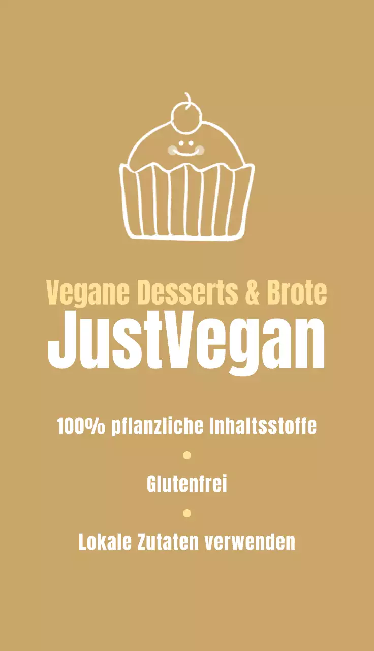 Werben Sie für Ihre Bäckerei mit einer niedlichen Illustration eines weißen und hellgelben Cupcakes