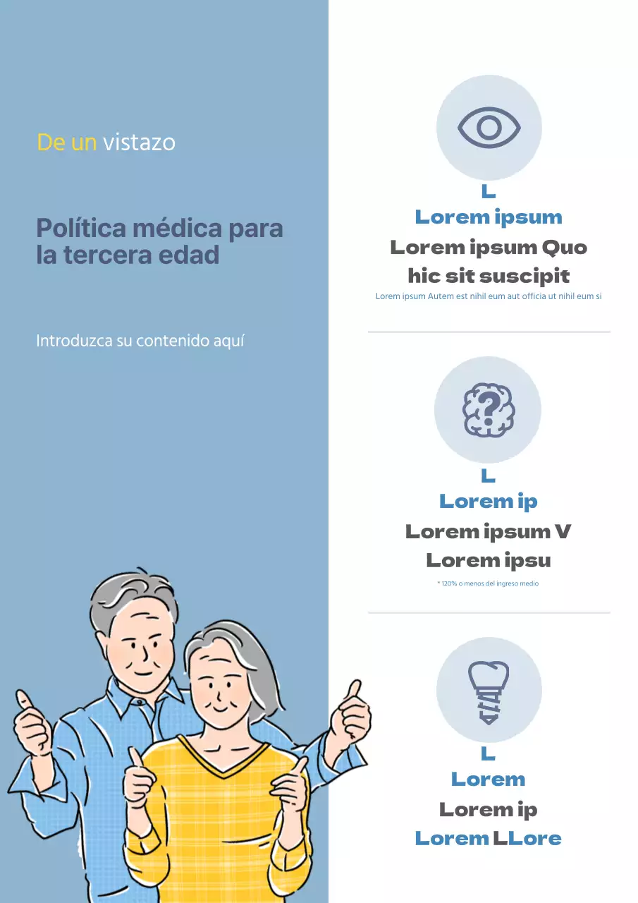 Hoja azul de información sobre la atención a las personas mayores