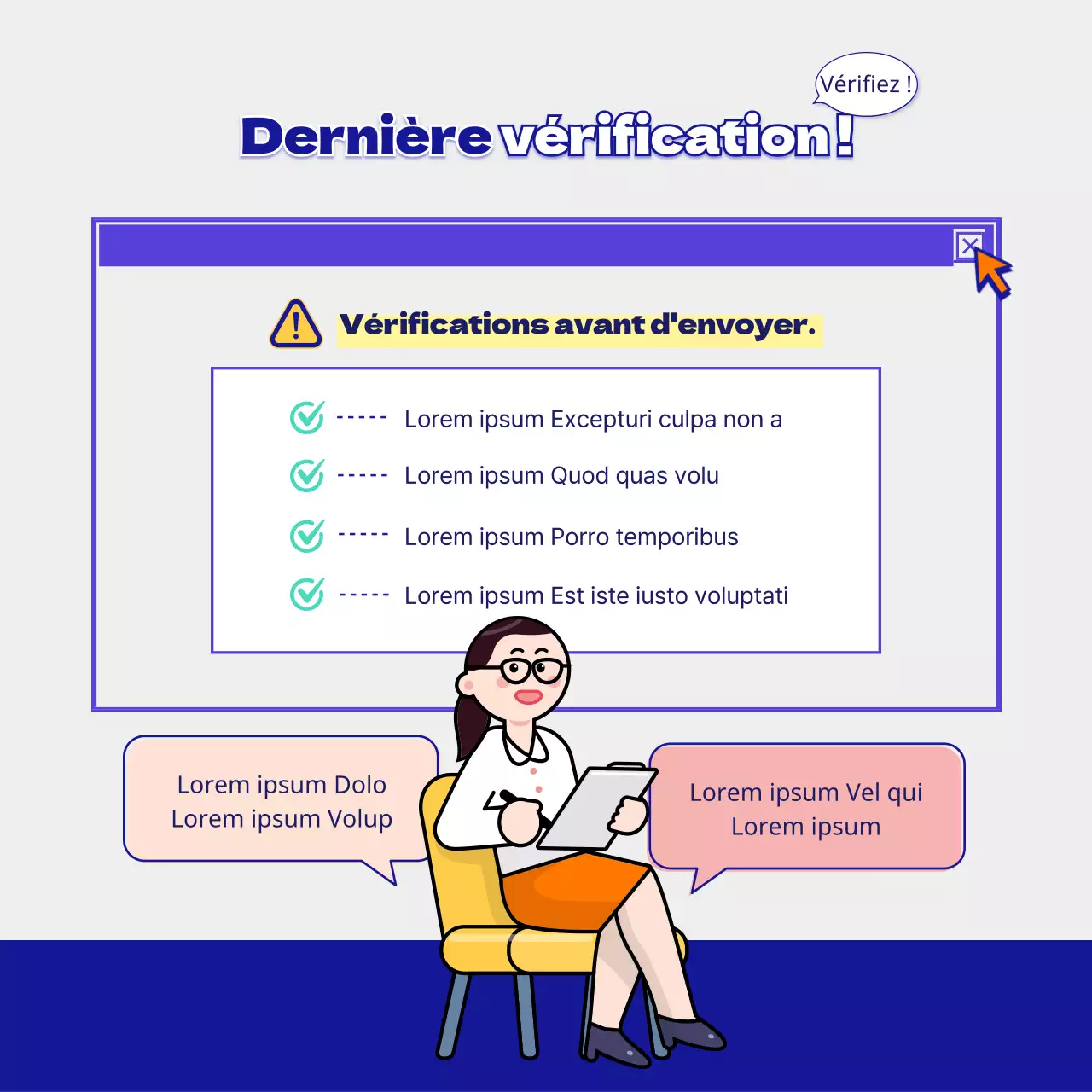 Etiquette et exemples de rédaction de courriels en bleu marine et blanc