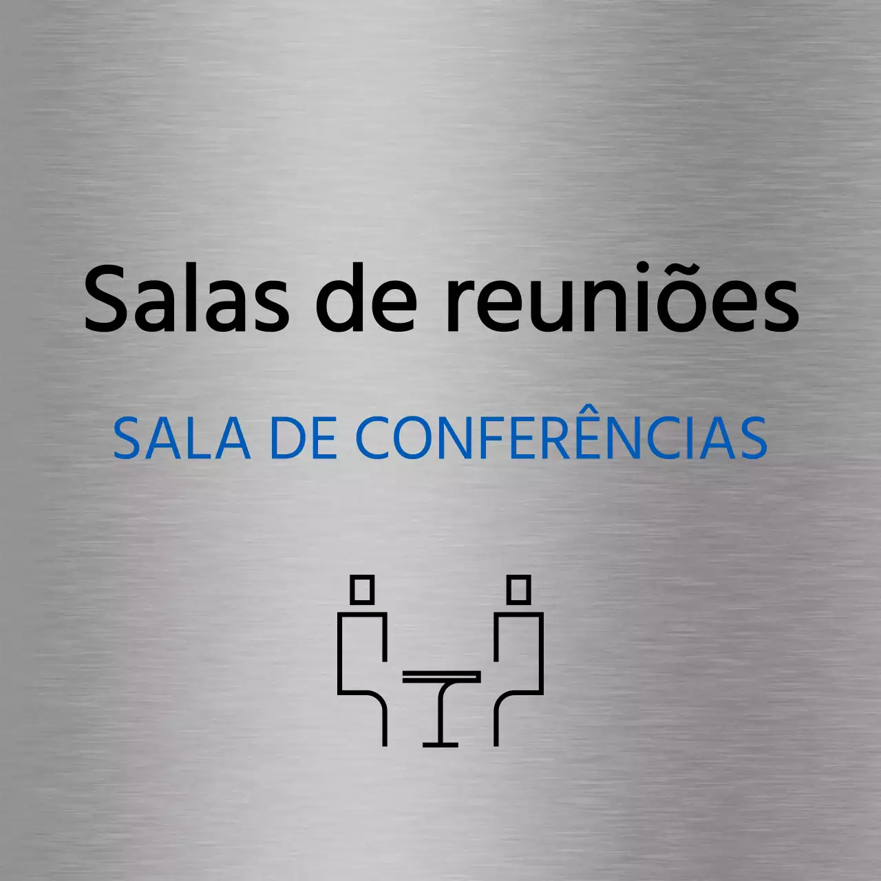 Nomes de locais e plantas da empresa com ícones simples a preto e azul