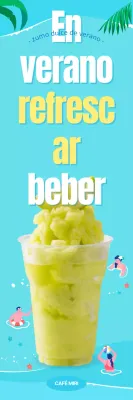 Aguas azules y bebidas frescas