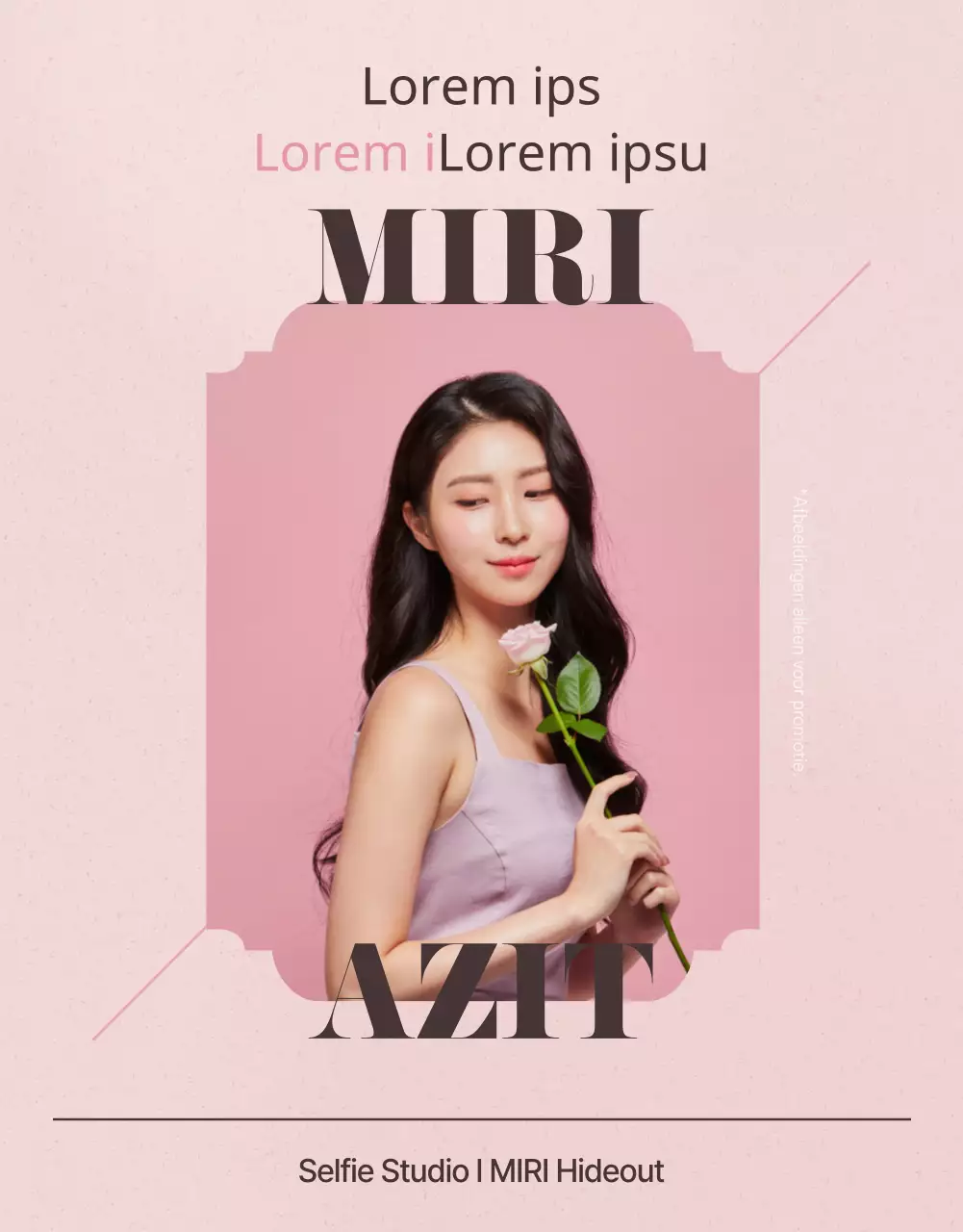 Een rustgevende zelfstudio in roze en ivoorkleurig