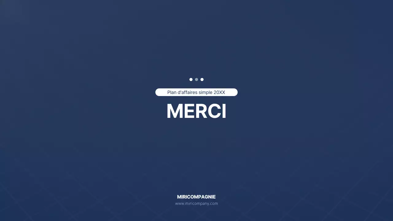 Modèle de plan d'affaires simple