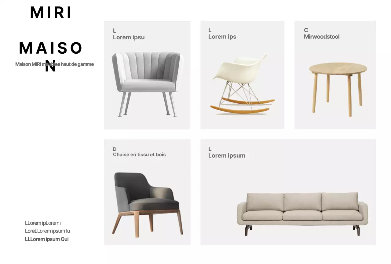 Carte postale blanche d'intérieur moderne pour la présentation d'un produit