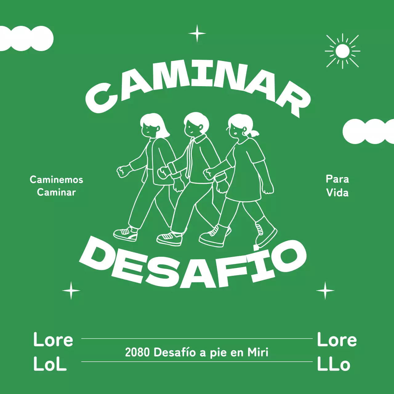 Anuncio de la marcha verde y blanca de primavera plaza del acontecimiento