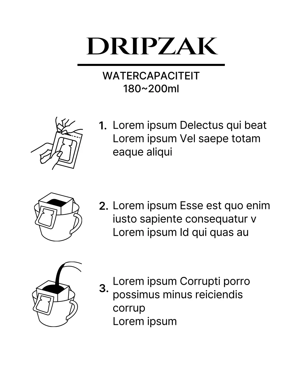 Zakje met koffielogo