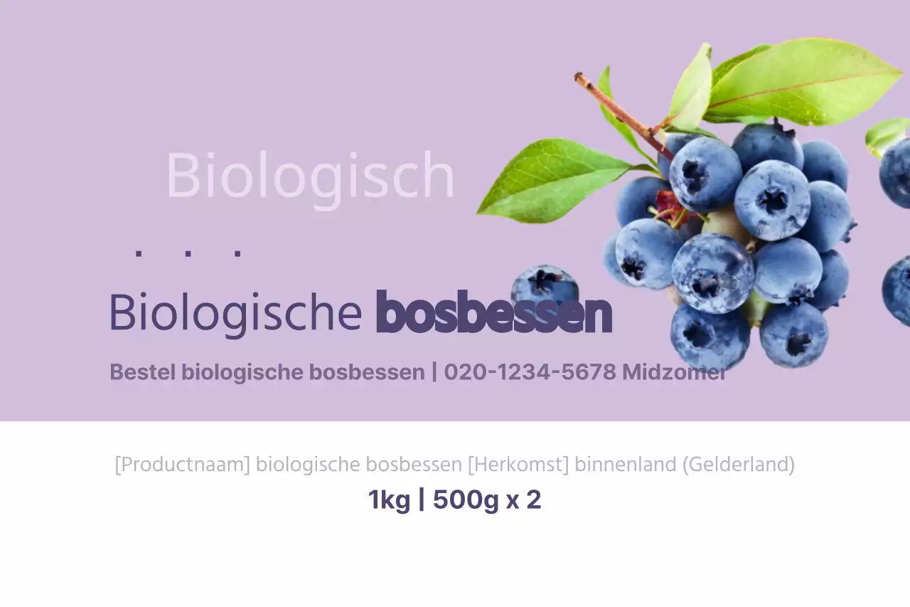 Biologische bosbessen