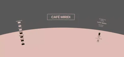 Strakke stijl logo in roze en donkergrijs voor een café