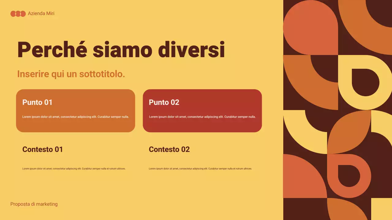 documento di marketing arancione