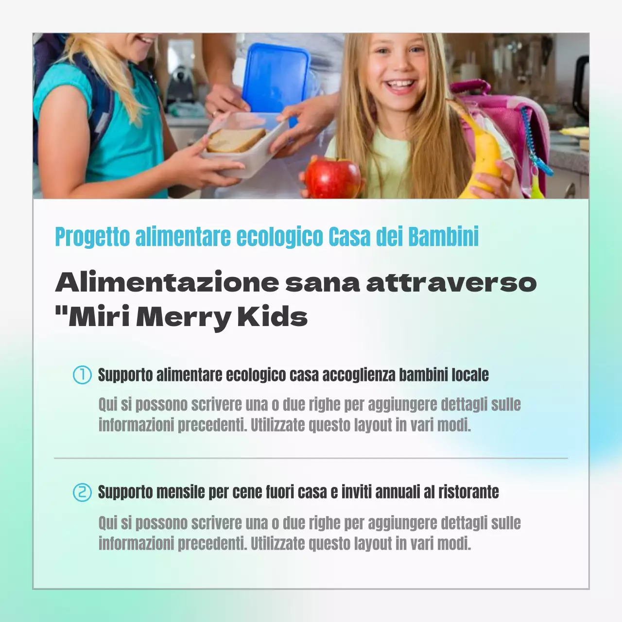 Responsabilità sociale d'impresa con un concetto sfumato blu e menta