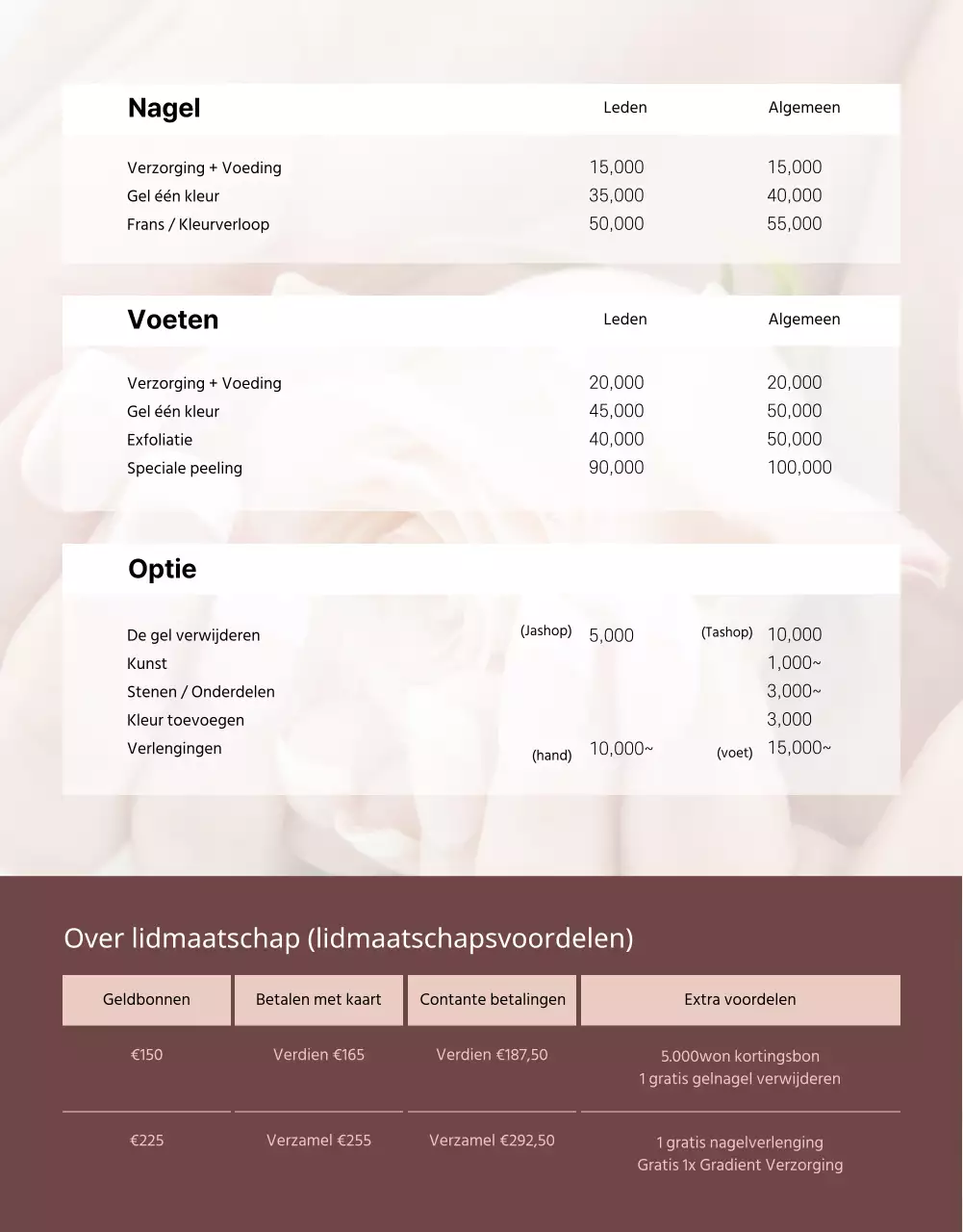 Een schoon concept nagelstudio promotiethema met gedroogde roze tinten.