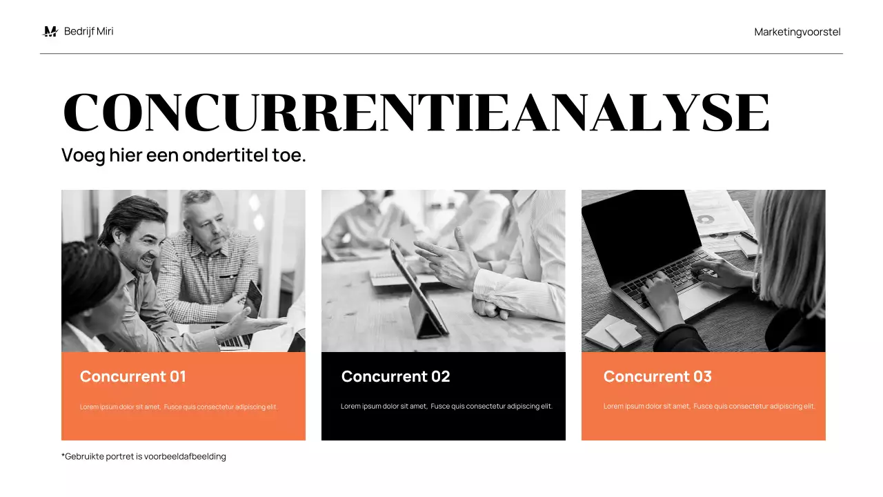 zwart modern marketingvoorstel