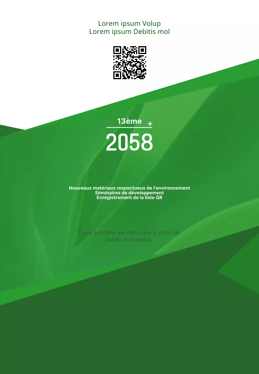 Texte simple mis en page avec des couleurs vertes et blanches Informations sur les séminaires de développement vert