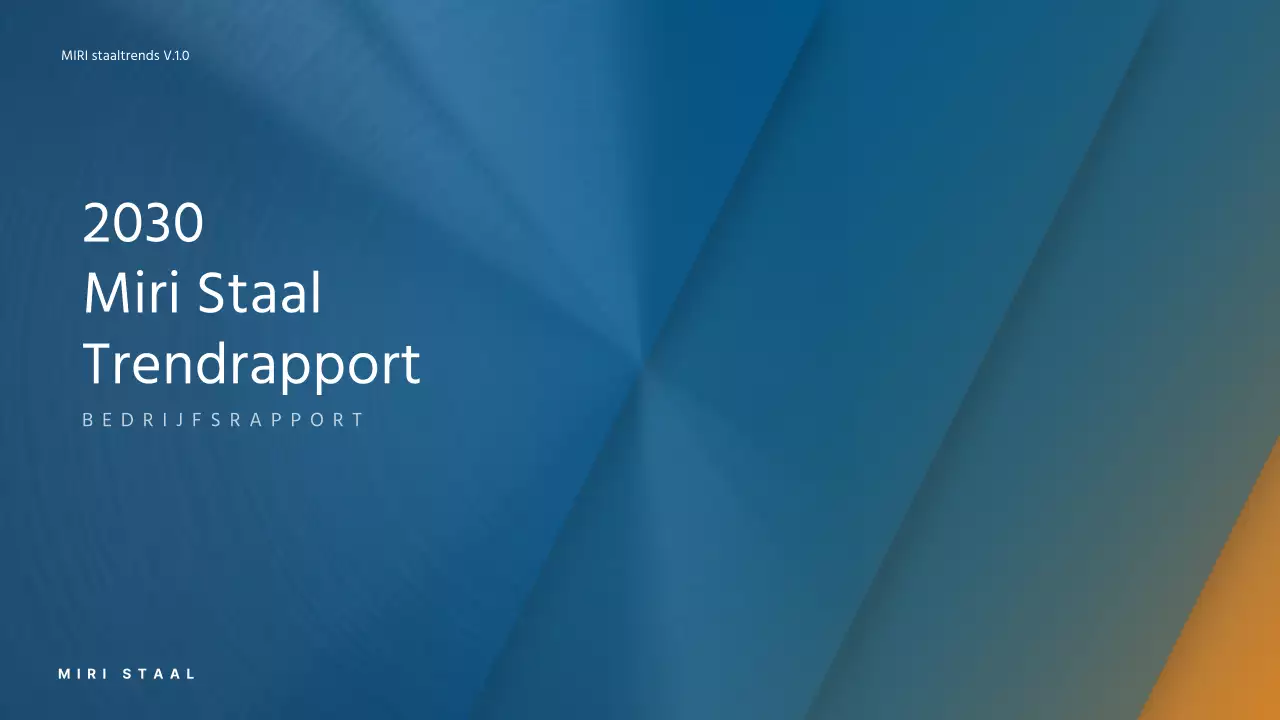 Blue orange eenvoudig staal industrie bedrijf trendrapport