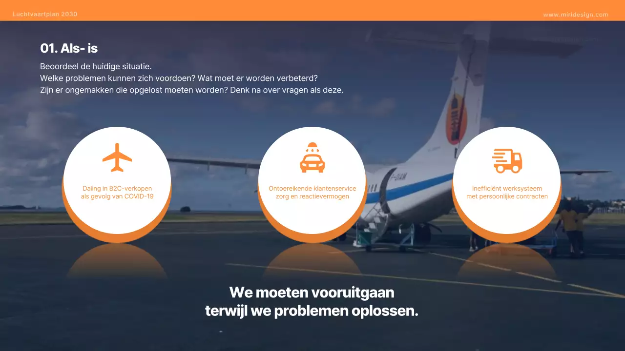 Luchtvaart Business Template met oud stadsthema