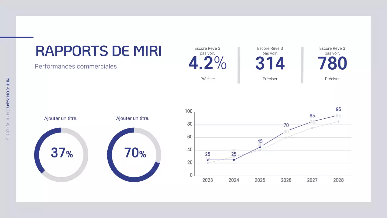 Un profil d'entreprise simple en bleu marine et gris