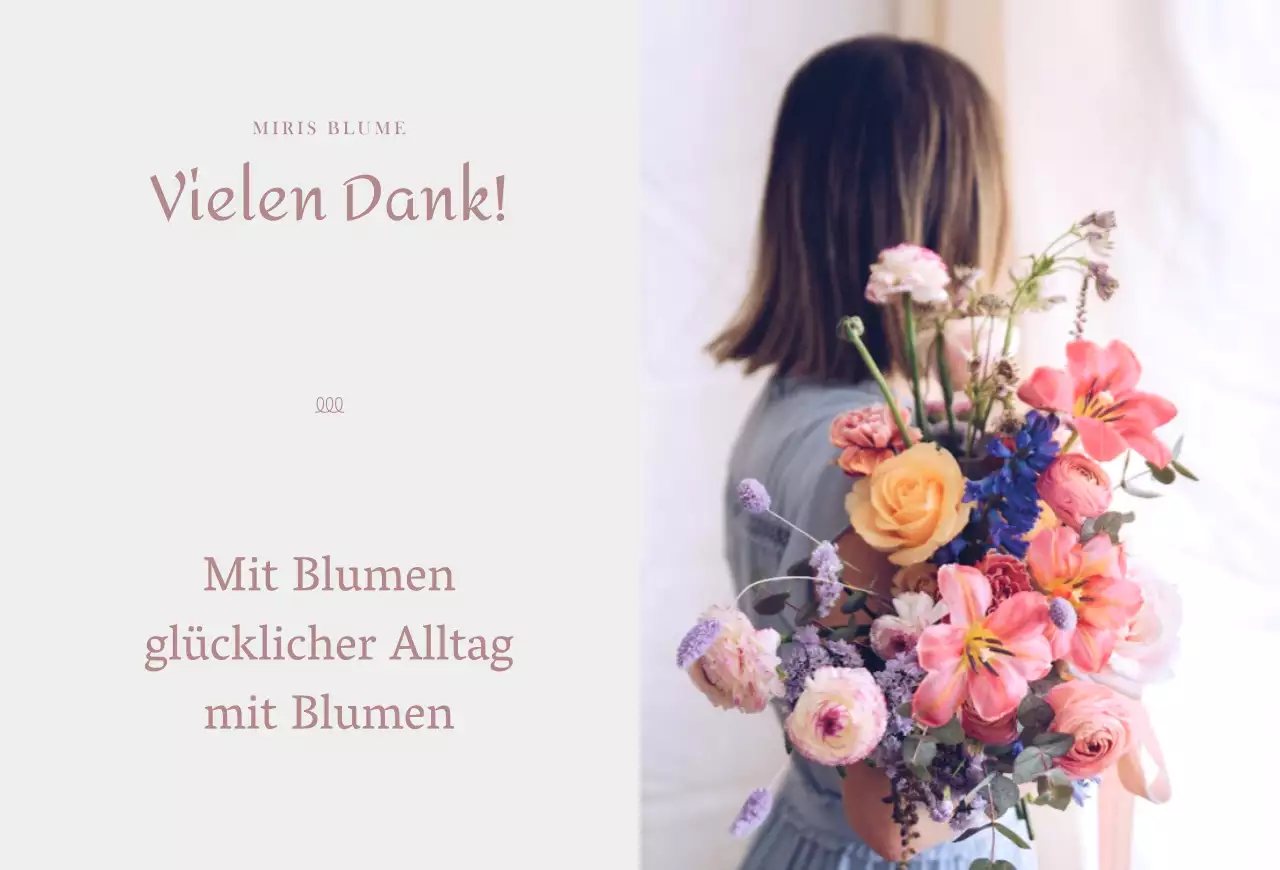 Foto Split Layout Florist in Vintage Pink