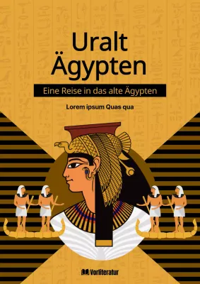Altägyptische Geschichte in Gelb und Braun