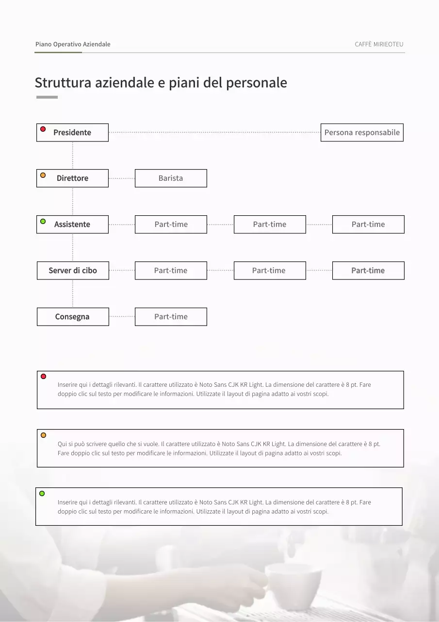 Piano aziendale di concetto diagonale semplice in verde
