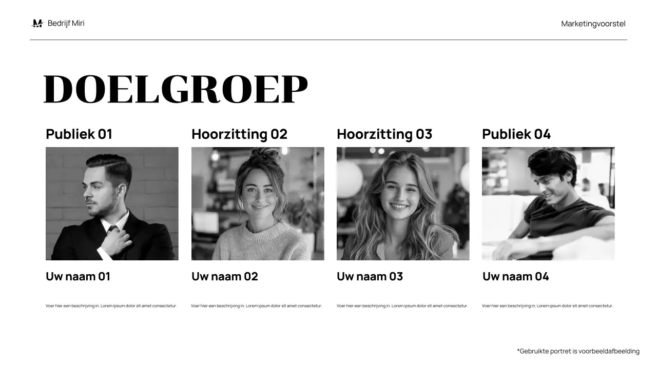 zwart modern marketingvoorstel
