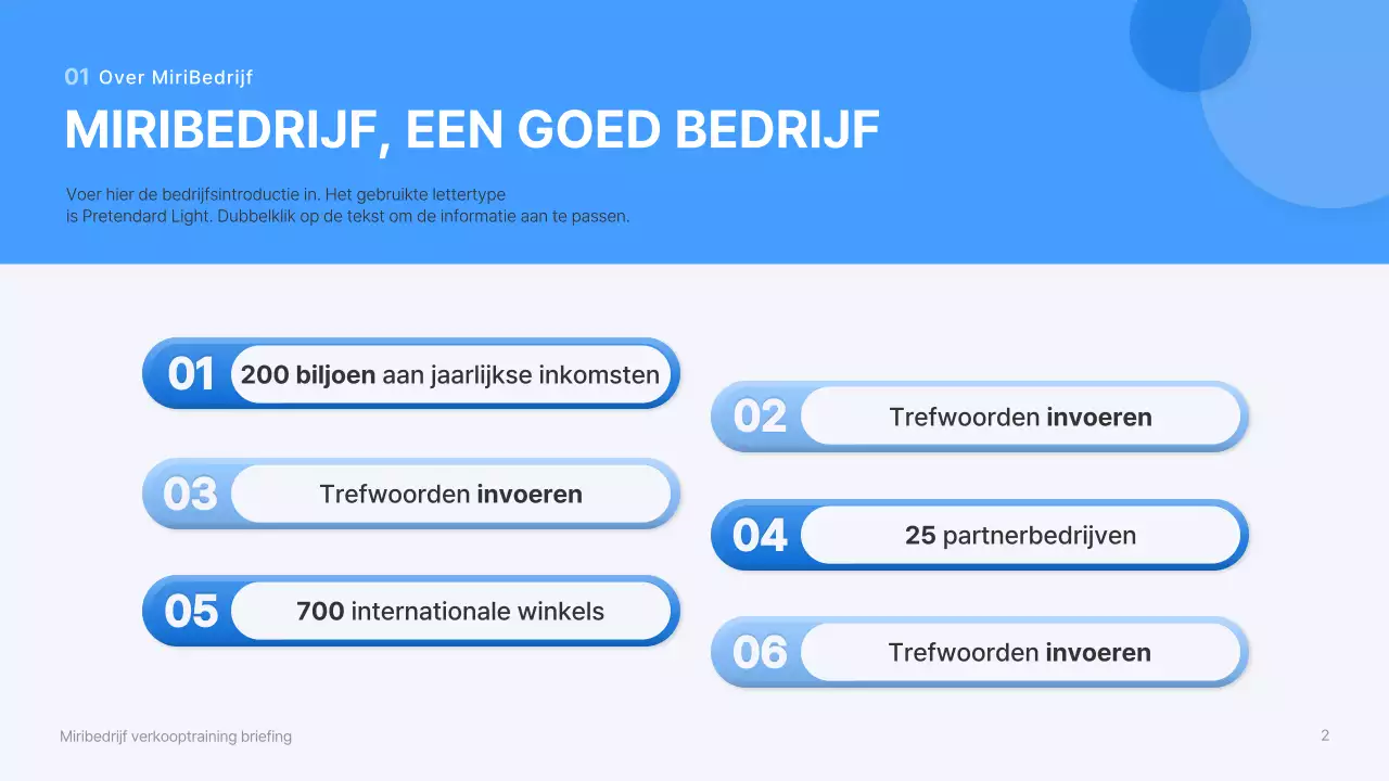 Training voor verkopers met blauwe, driedimensionale vormen