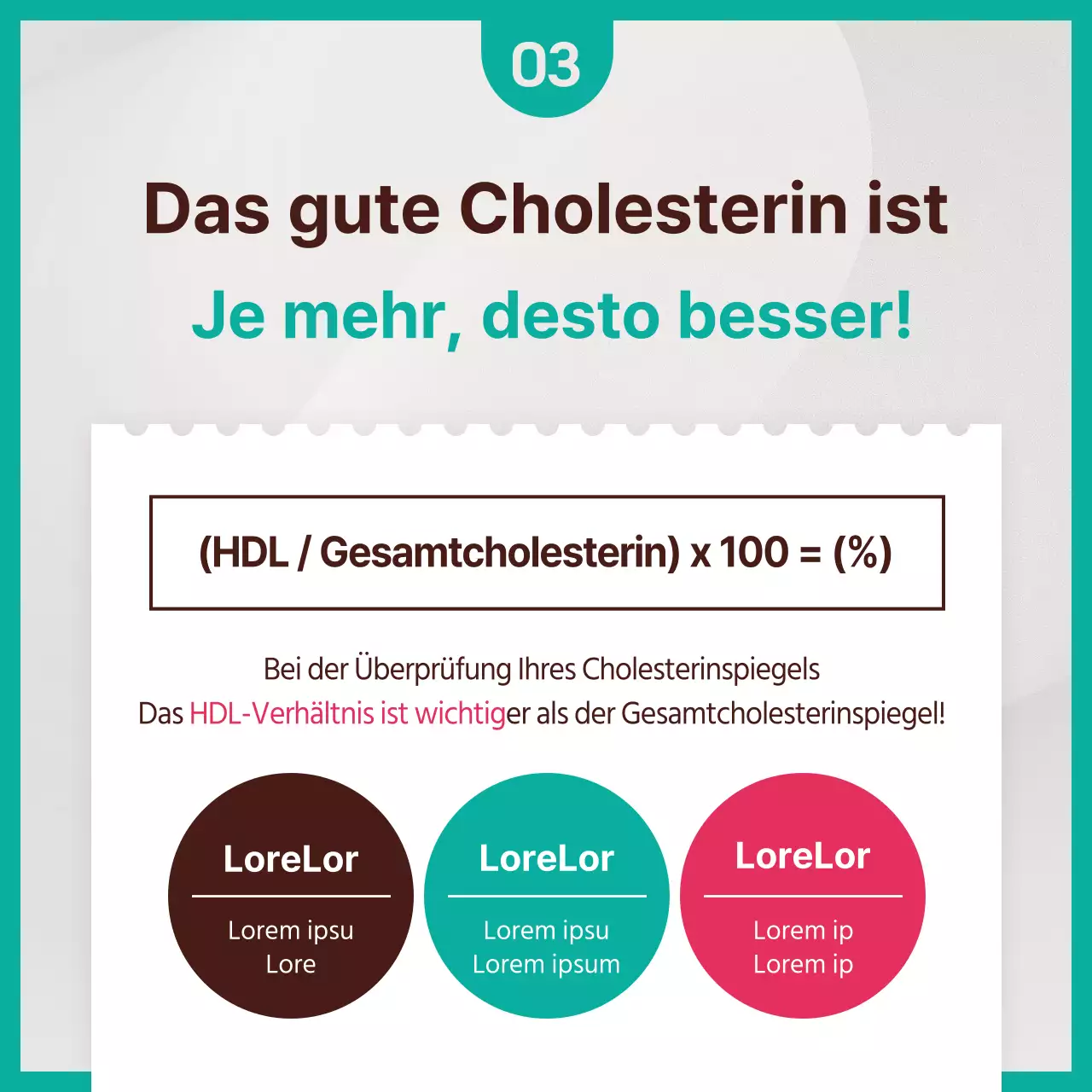 Dunkelrosa und mintfarbenes Cholesterin