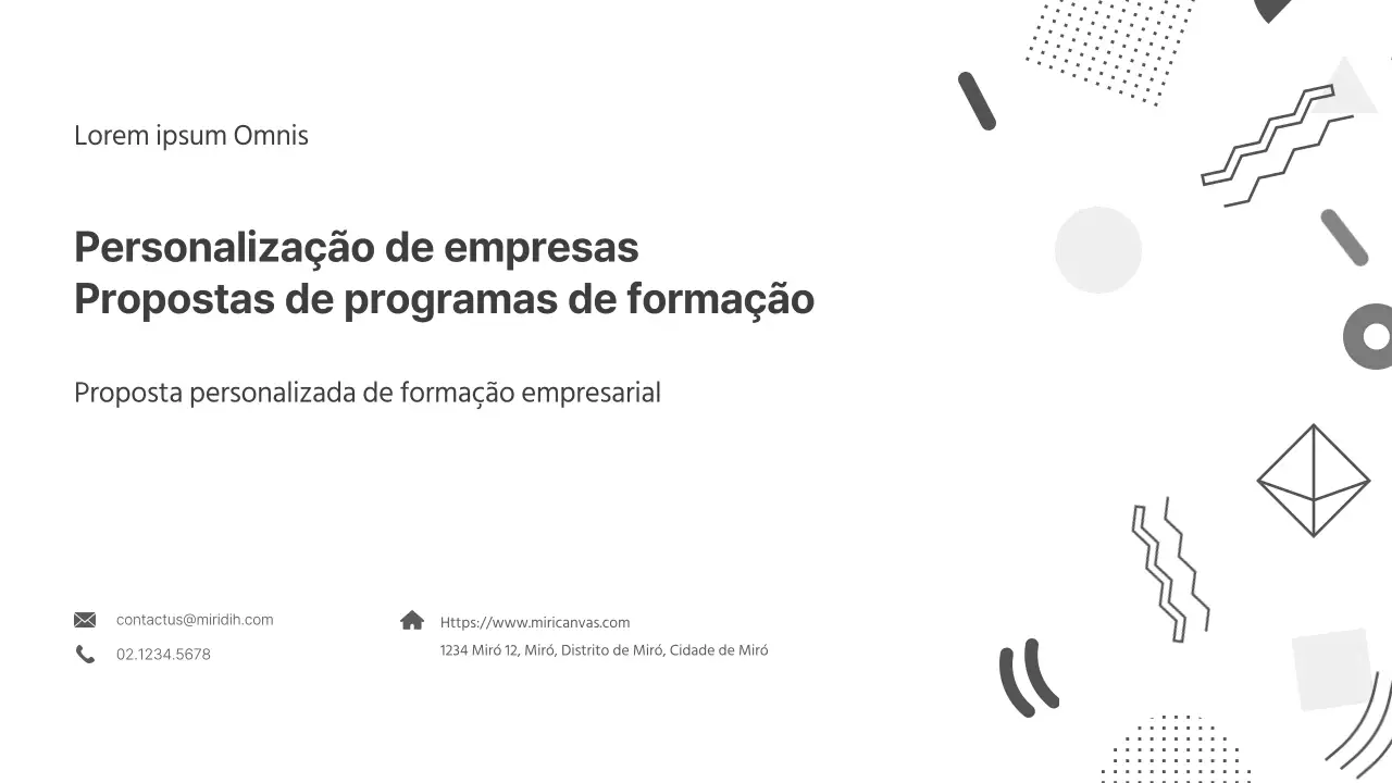 Proposta de programa de formação personalizada para empresas Proposta de negócio PPT by Grayton