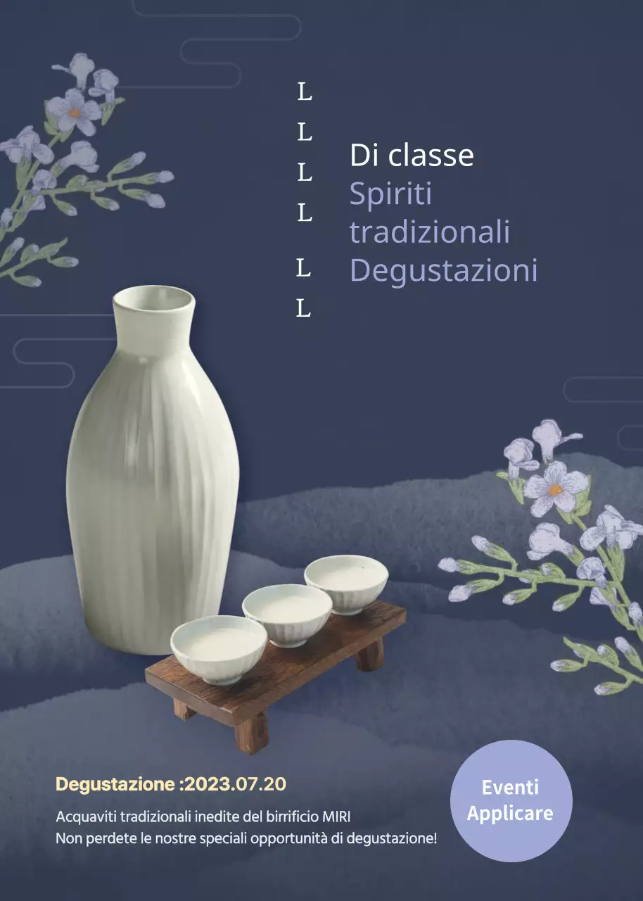 Tema atmosferico di bottiglie e fiori