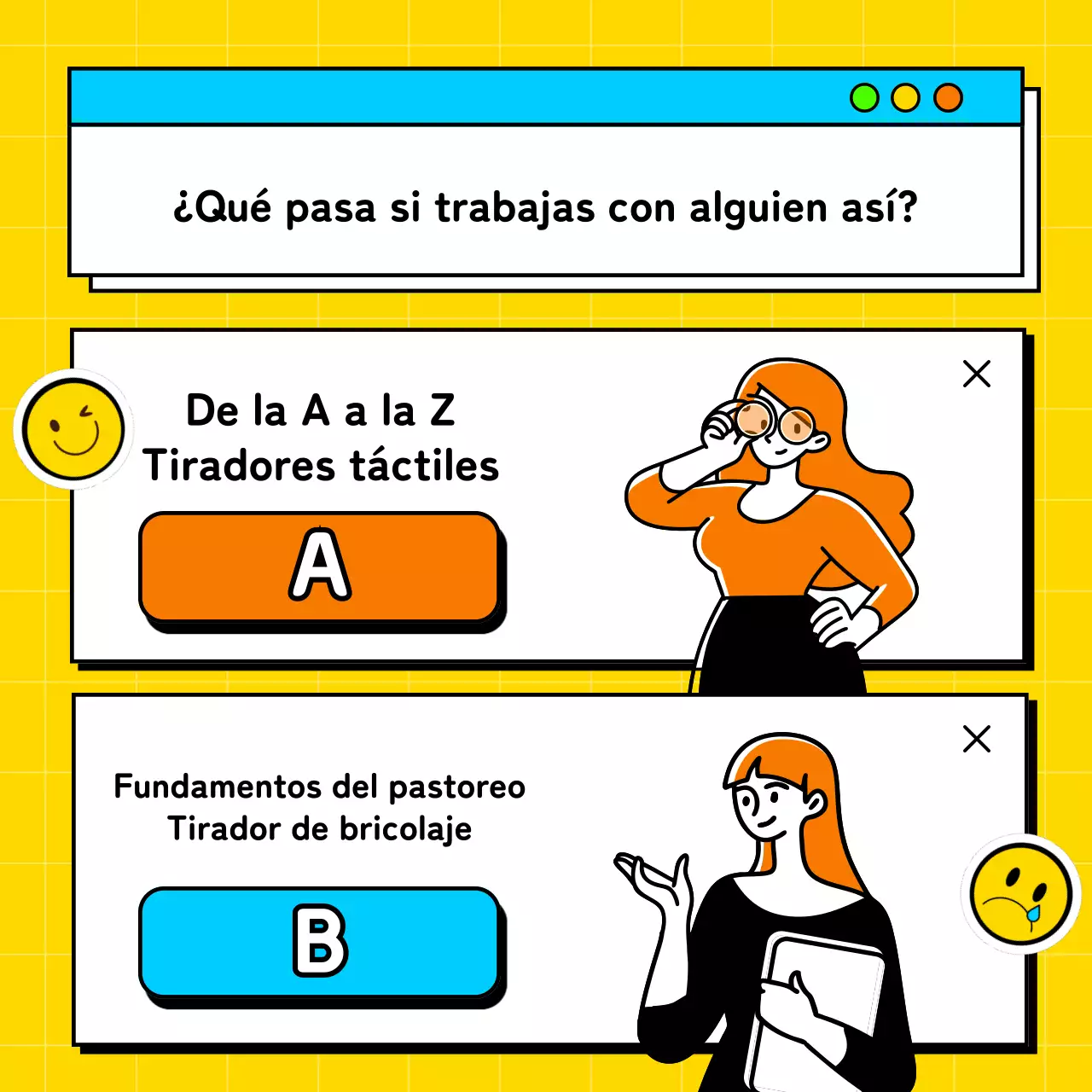 Un juego de equilibrio en el lugar de trabajo con toques de amarillo y azul claro publicado por