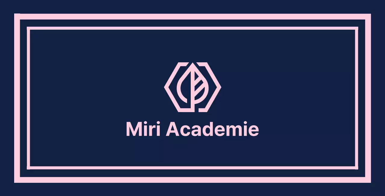 Gakuen Academy Valkyrie op een marineblauwe achtergrond met een roze randlijn